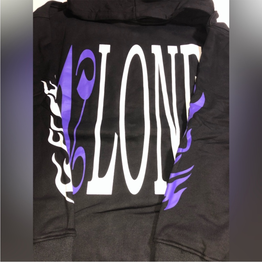 Vlone X Palm Angels hoodie Black/Purple